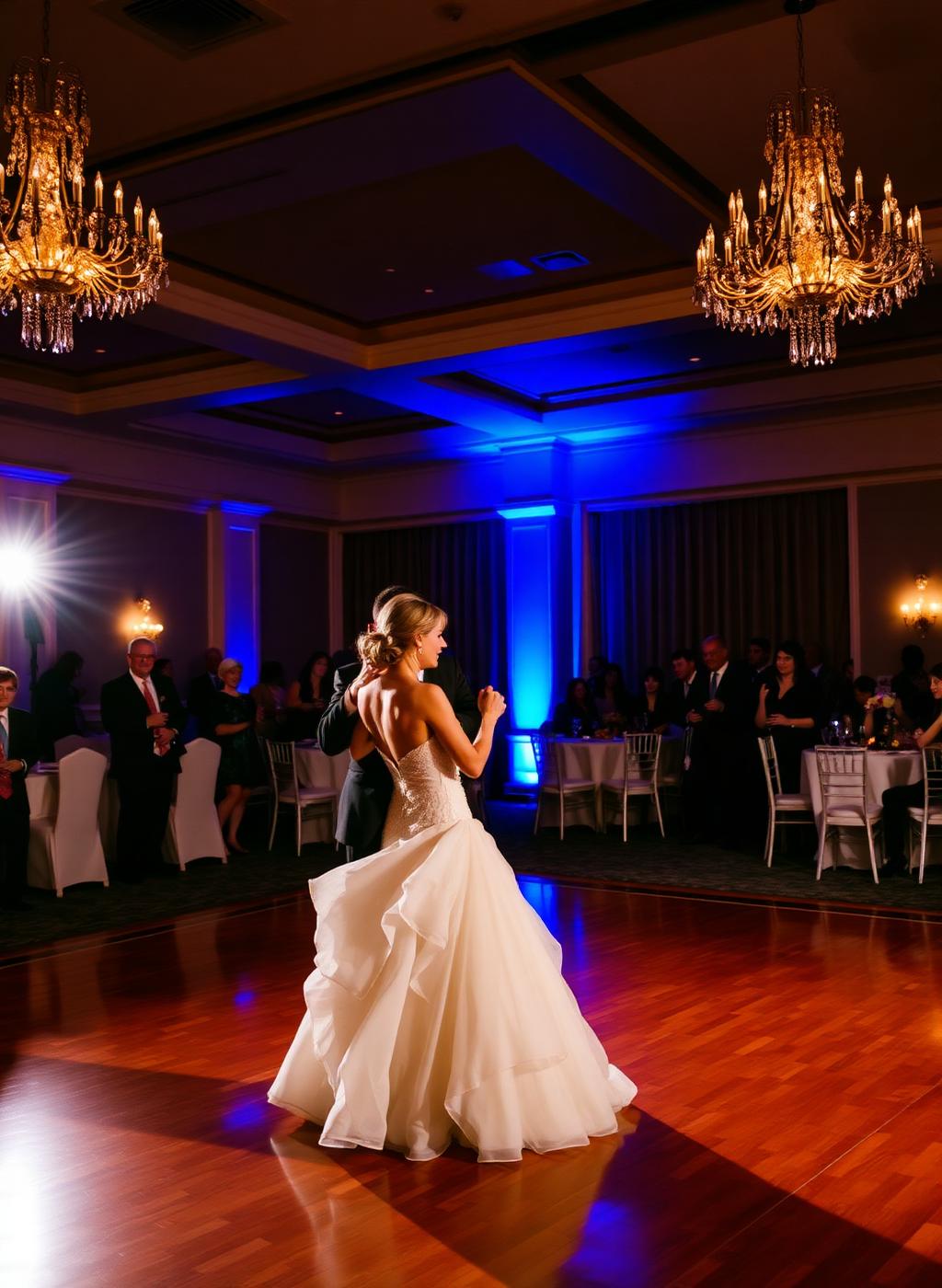 Wedding reception first dance